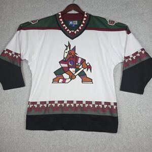 Vintage 90s Phoenix Coyotes Starter Kachina NHL Hockey Jersey White - Size M